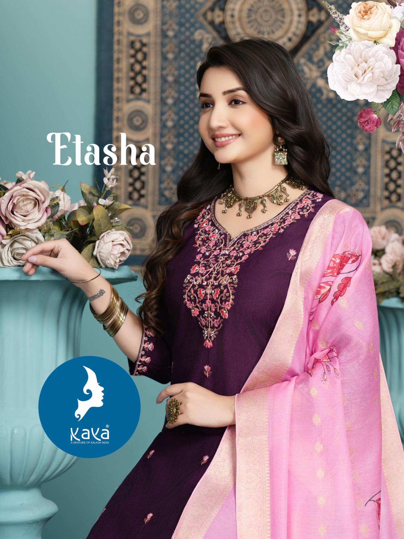 ETASHA BY KAYA VERTICAN FULL STITCH BIG SIZE LADIES SUITS 