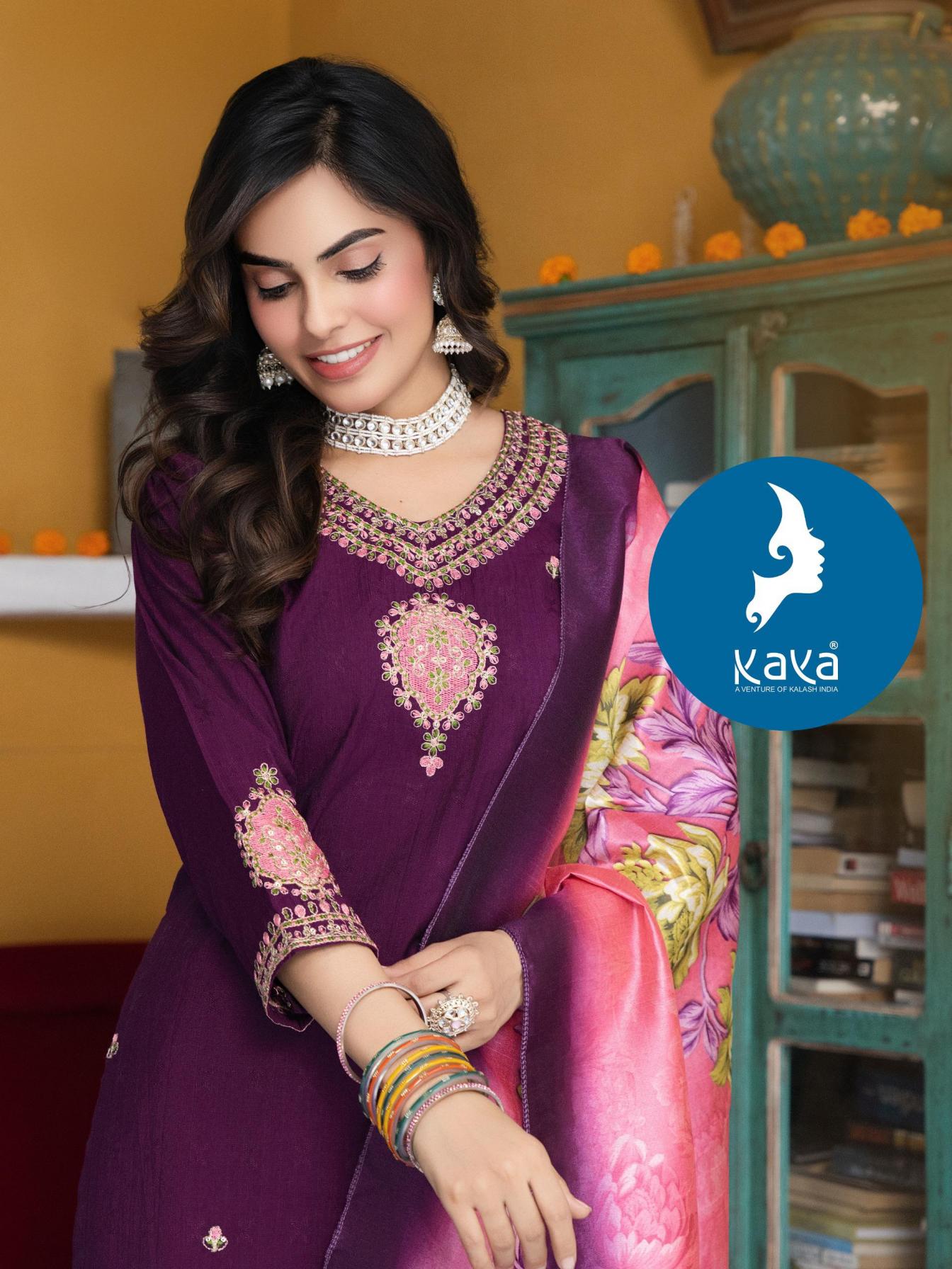 VANIJYA BY KAYA POPULAR DESIGN FULLY STITCH VERTICAN DOBY PLUS SIZE 3PCS DRESS