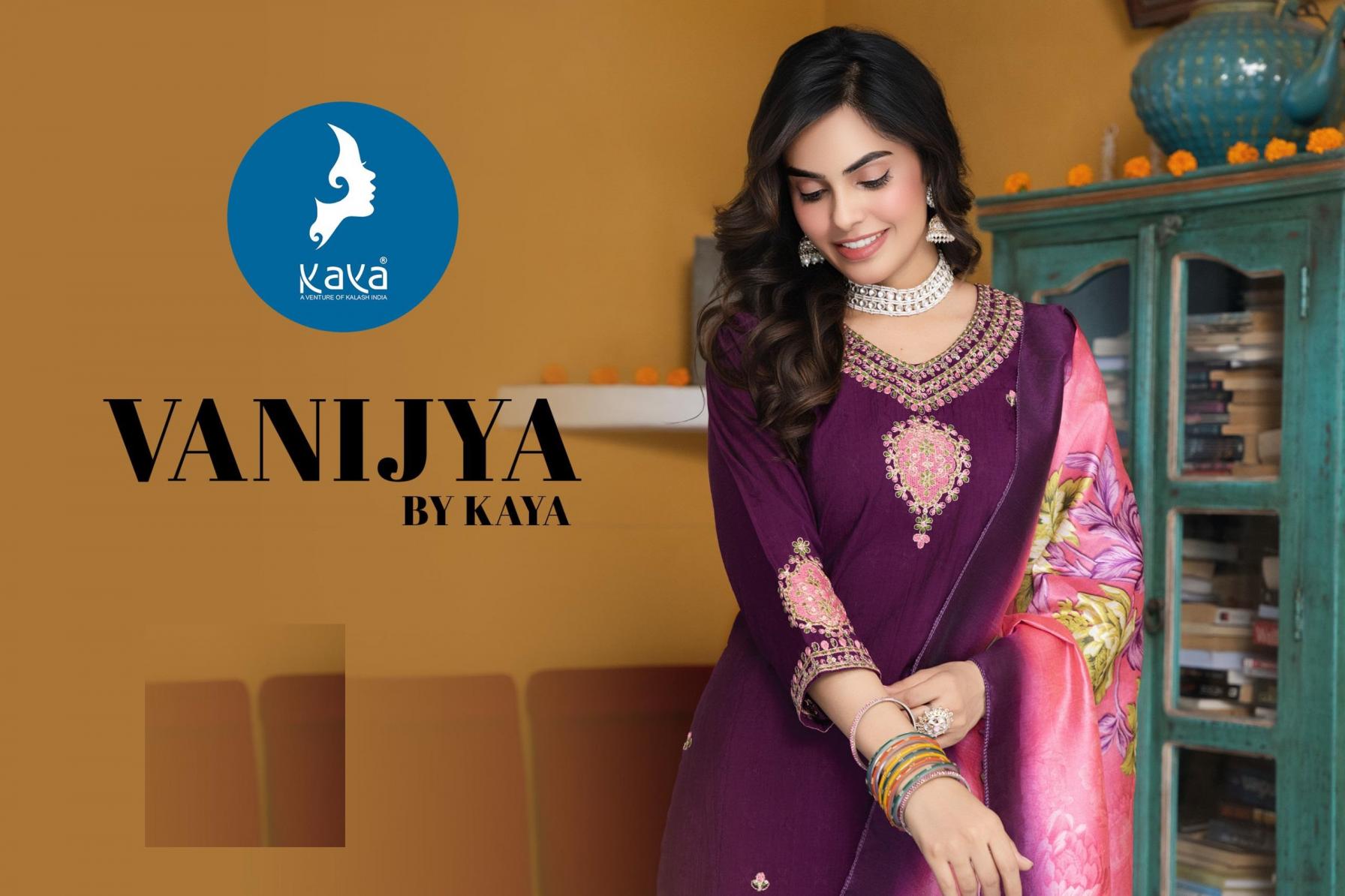 VANIJYA BY KAYA POPULAR DESIGN FULLY STITCH VERTICAN DOBY PLUS SIZE 3PCS DRESS