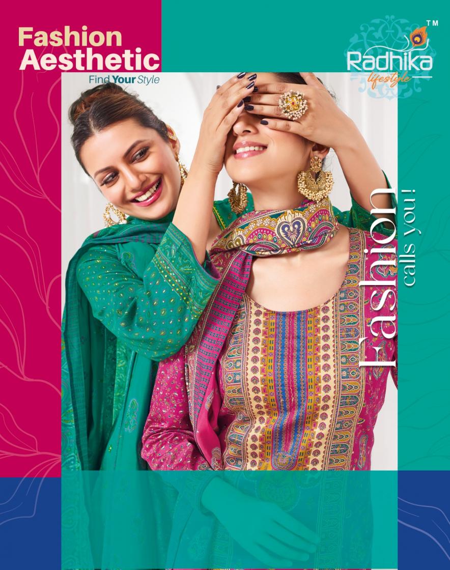 RADHIKA LIFESTYLE KKASHISH VOL 1 UNIQUE READYMADE JAM SATIN PLUS SIZE SUITS 