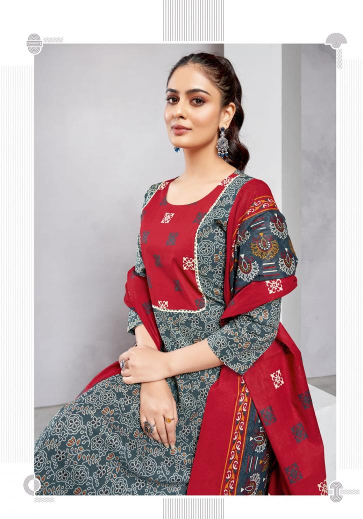 MAYUR CREATION GULMOHAR VOL 9 COTTON FULL STITCH SIZE 3PCS DRESS