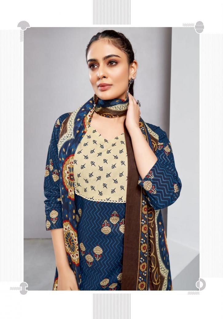 MAYUR CREATION GULMOHAR VOL 9 COTTON FULL STITCH SIZE 3PCS DRESS