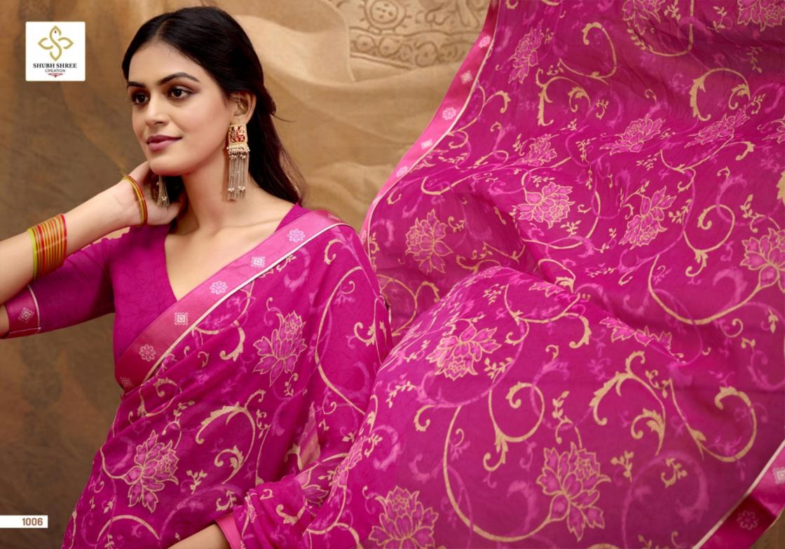 SHUBH SHREE CREATION MISHA GEORGETTE SAREES FOR WOMES 