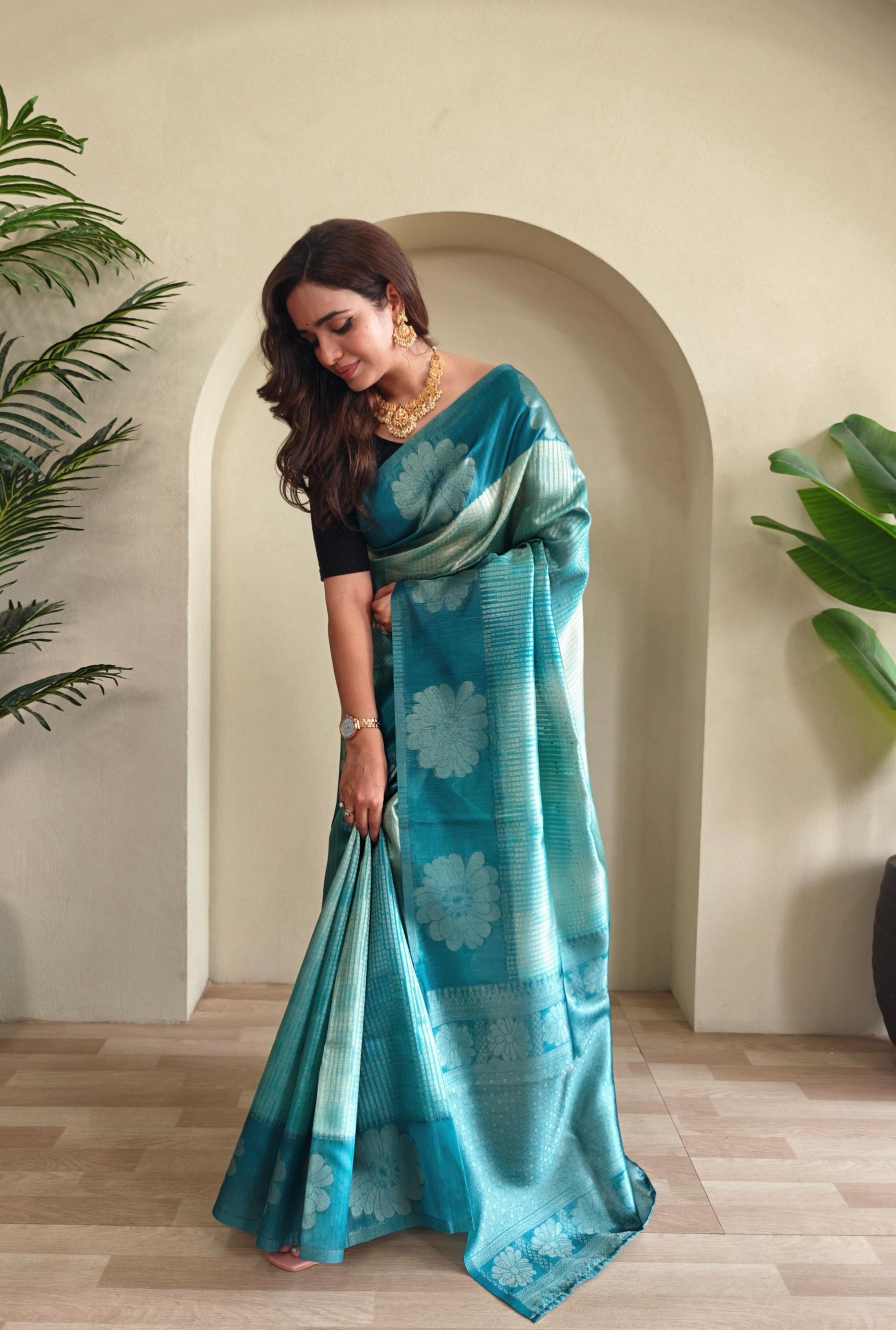 MORVI HIT DESIGN WEAVING SILK SAREES ONLINE 
