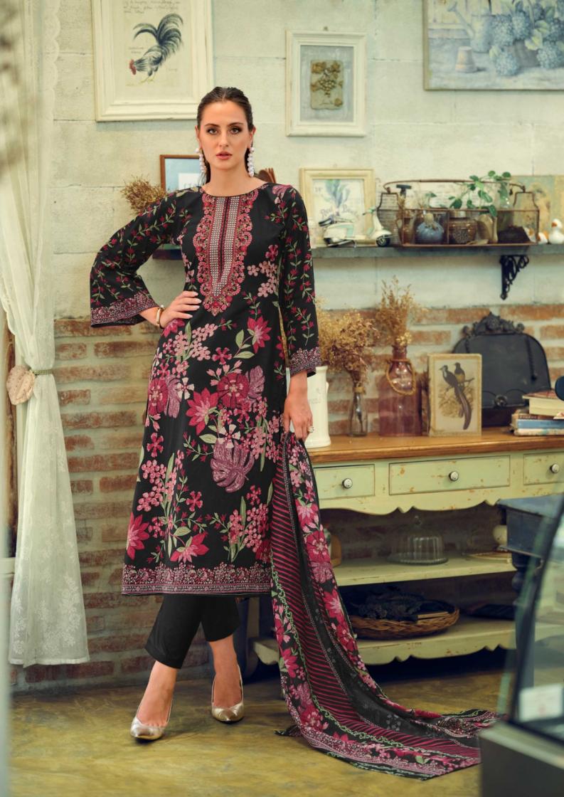 NISANKA HERMITAGE MUGHAL LAWN COTTON FULL STITCH PLUS SIZE PAKISTANI SUITS 