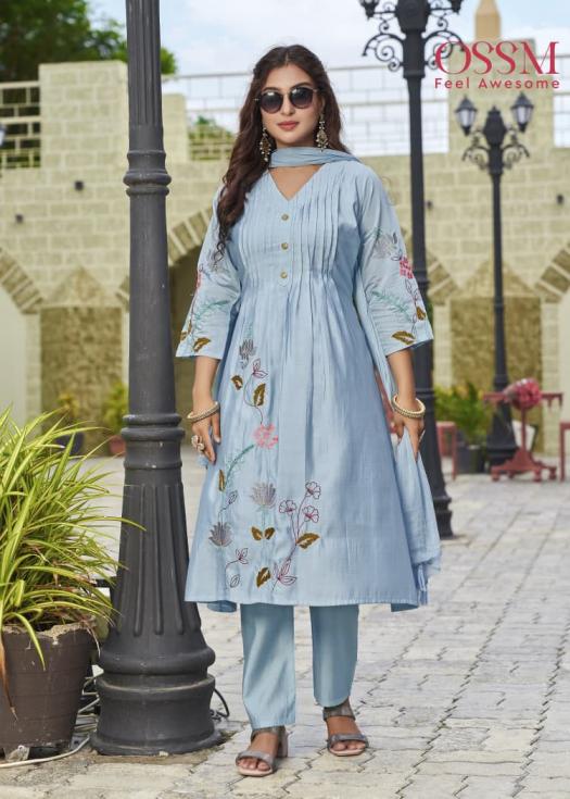 FESTIVE STORIES VOL 5 BY OSSM READYMADE PRETTY ROMAN SILK PLUS SIZE SUITS 