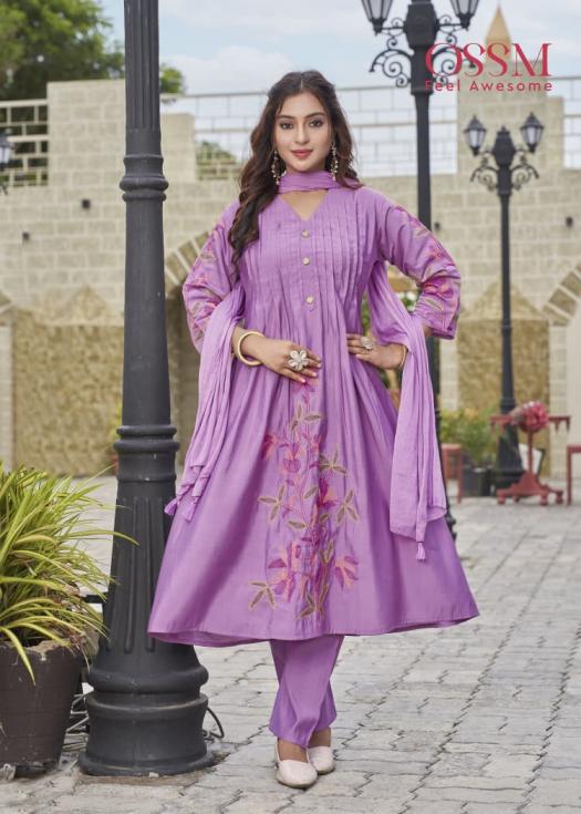 FESTIVE STORIES VOL 5 BY OSSM READYMADE PRETTY ROMAN SILK PLUS SIZE SUITS 