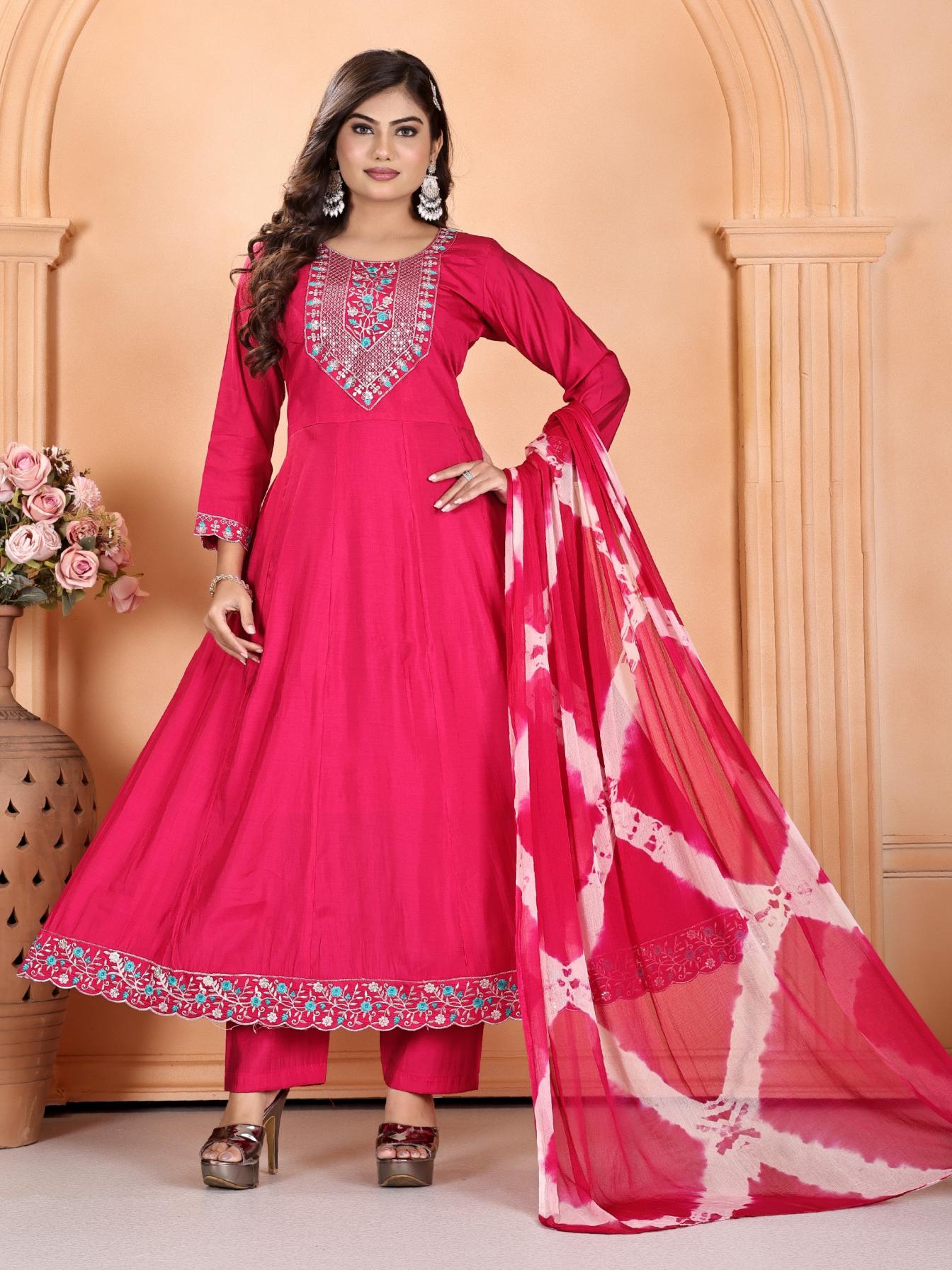 MAHI VOL 1 BY PADMAVATI TEXTILES ROMAN SILK FULL STITCH PLUS SIZE SUITS 