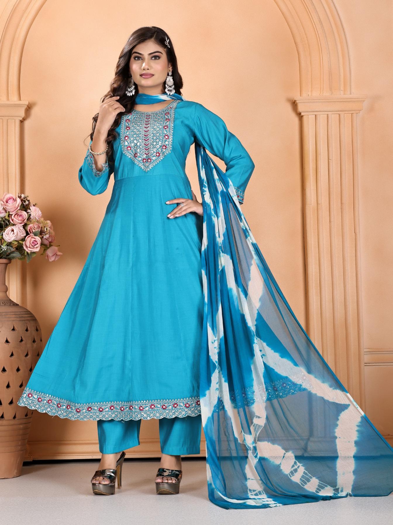 MAHI VOL 1 BY PADMAVATI TEXTILES ROMAN SILK FULL STITCH PLUS SIZE SUITS 