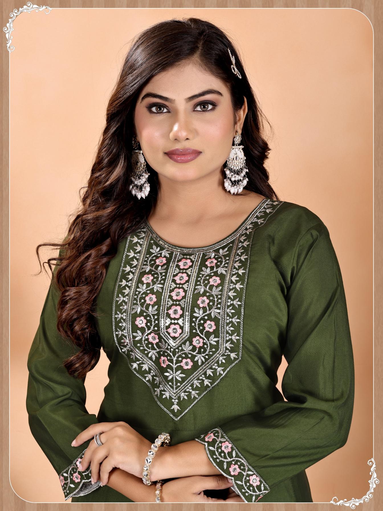 MAHI VOL 1 BY PADMAVATI TEXTILES ROMAN SILK FULL STITCH PLUS SIZE SUITS 