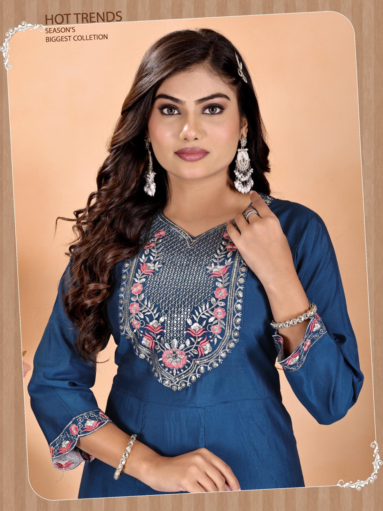 MAHI VOL 1 BY PADMAVATI TEXTILES ROMAN SILK FULL STITCH PLUS SIZE SUITS 