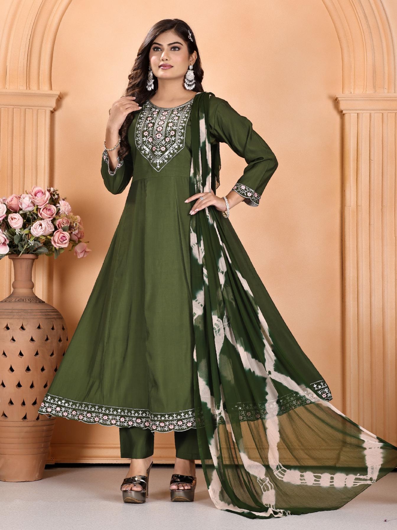 MAHI VOL 1 BY PADMAVATI TEXTILES ROMAN SILK FULL STITCH PLUS SIZE SUITS 