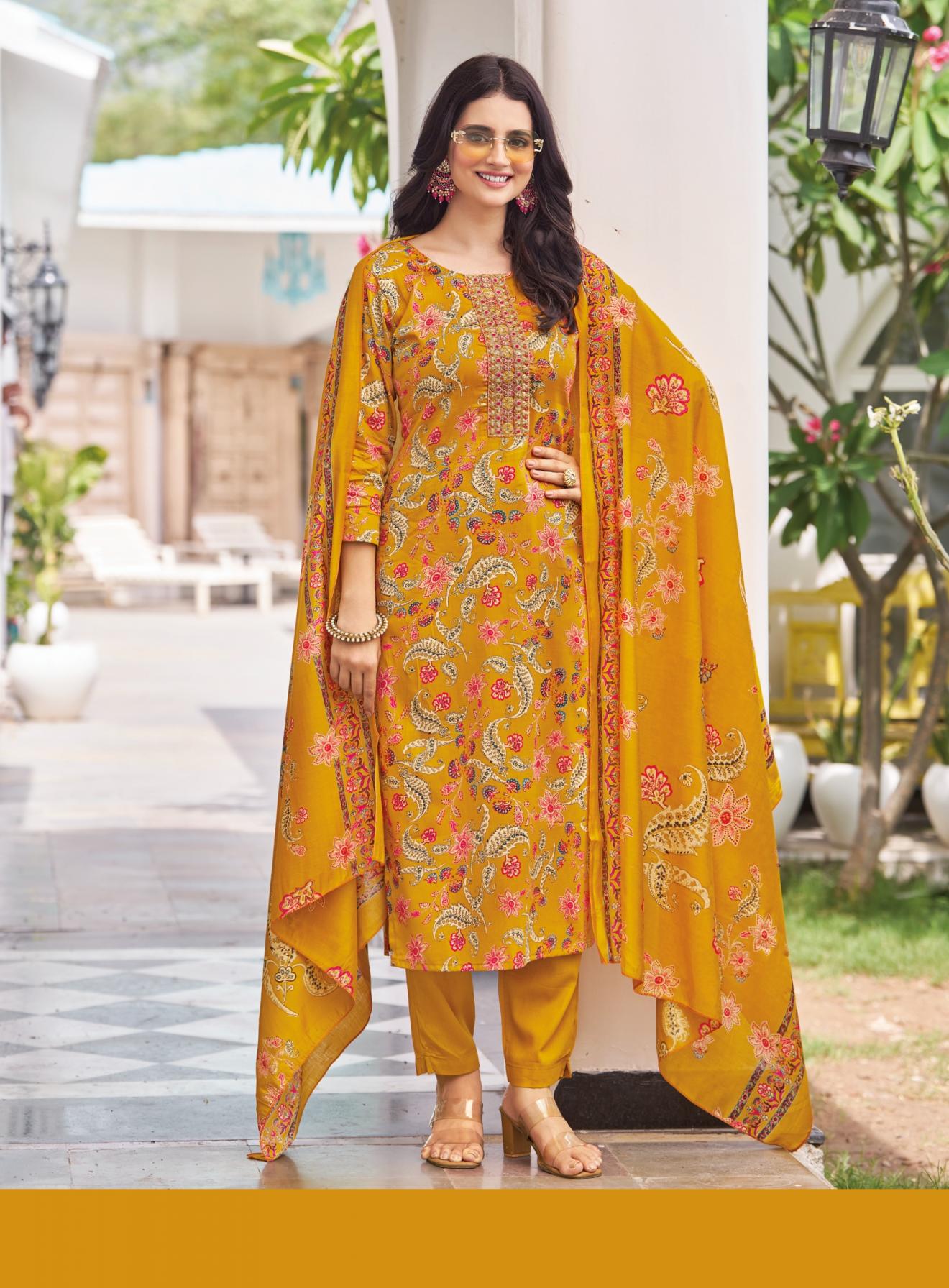 NAZRANA VOL 3 BY RADHIKA LIFESTYLE JAM SATIN READYMADE PLUS SIZE SUITS 