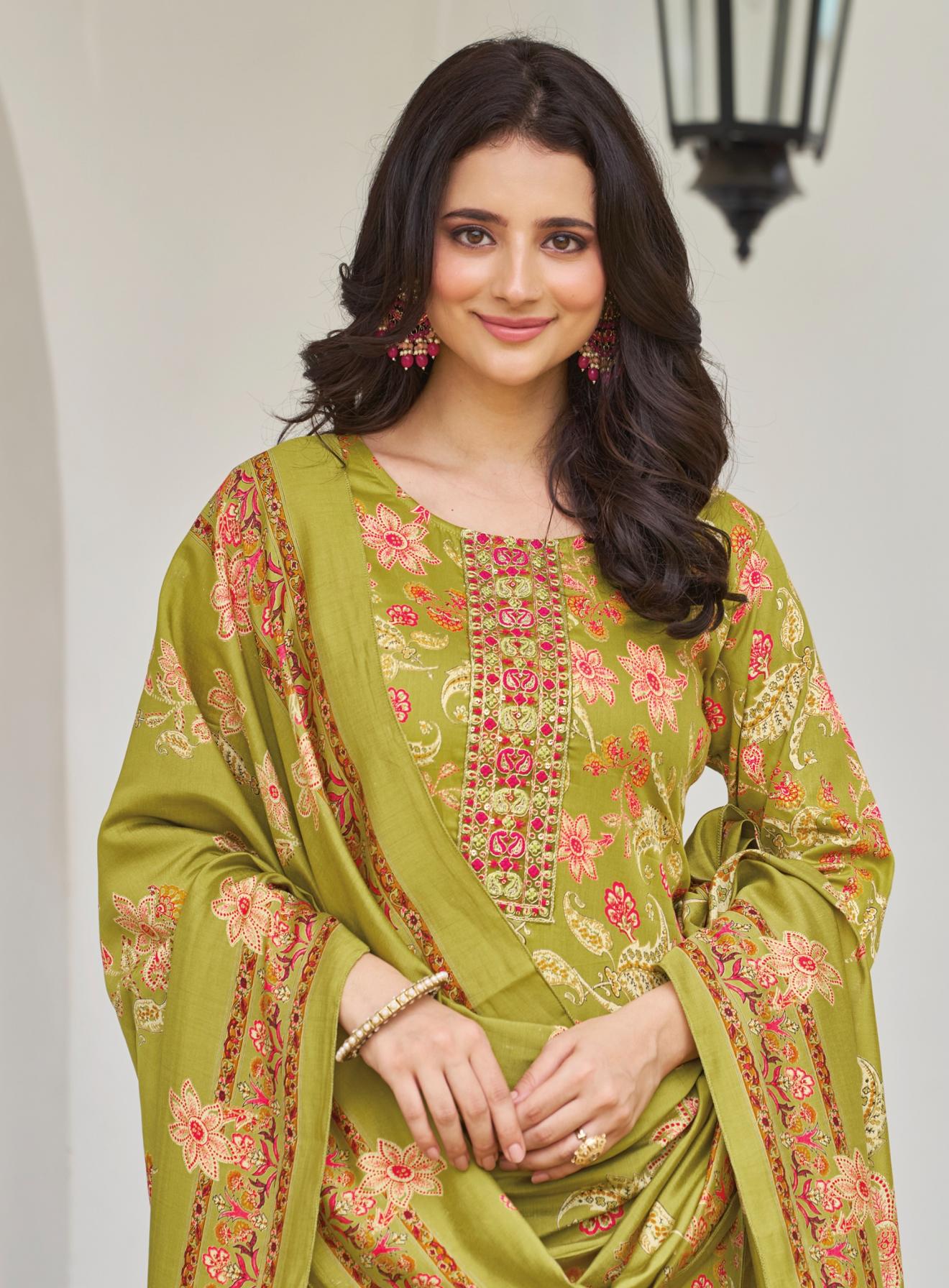 NAZRANA VOL 3 BY RADHIKA LIFESTYLE JAM SATIN READYMADE PLUS SIZE SUITS 