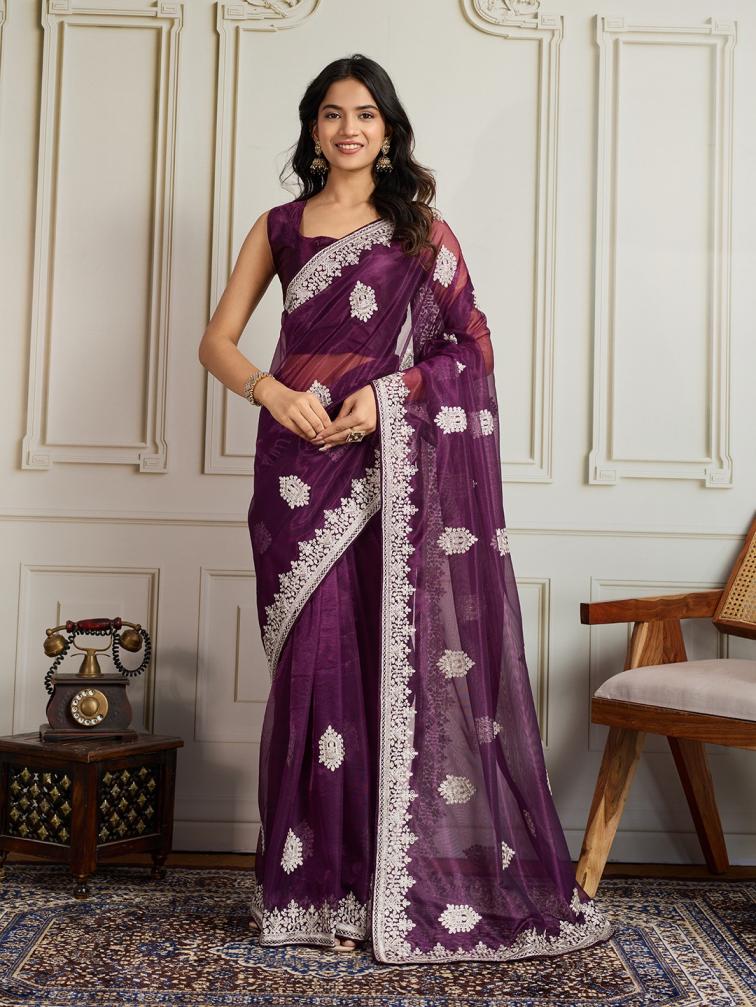 SISARA TWILL NET TRADITIONAL SAREES FOR WOMENS 