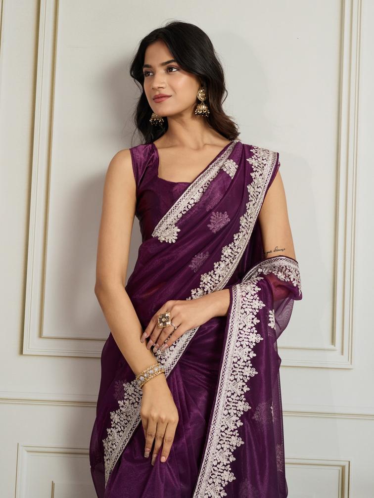 SISARA TWILL NET TRADITIONAL SAREES FOR WOMENS 
