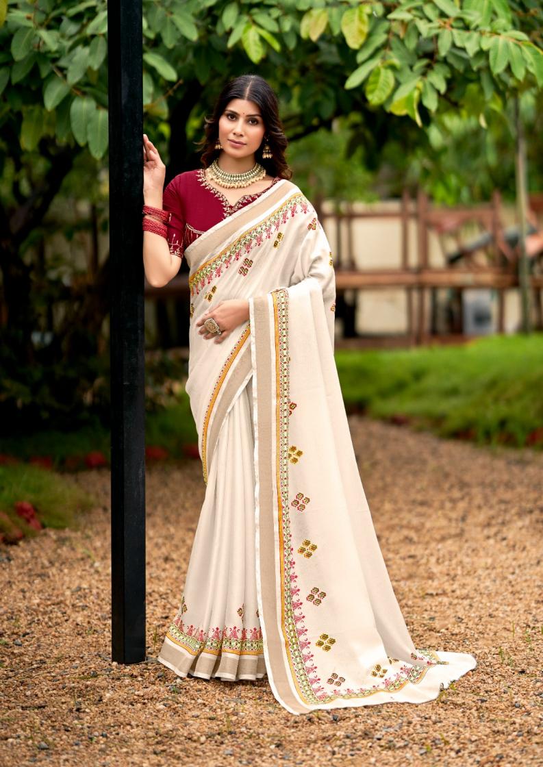 KORIAL BY SR COLOUR ADDITION TUSSER BORDER SAREE ONLINE 