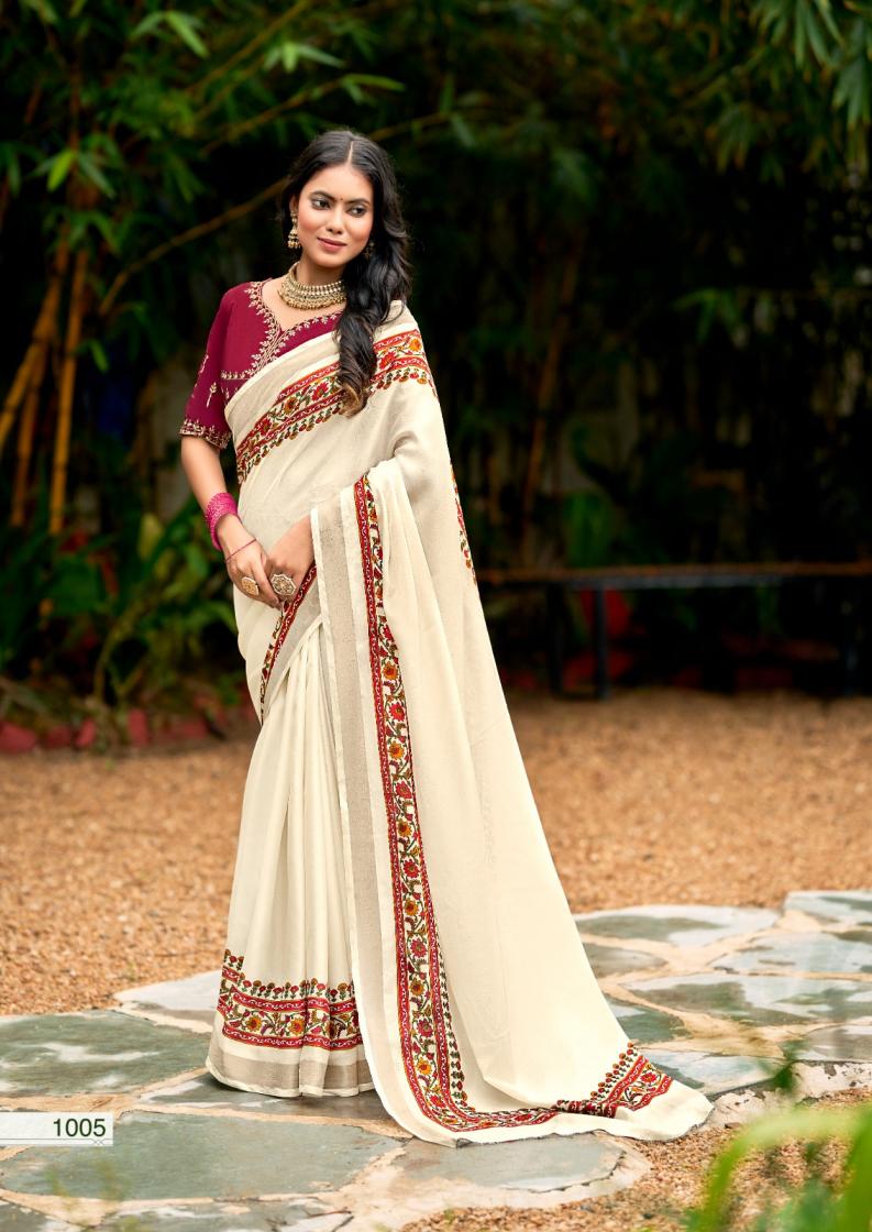 KORIAL BY SR COLOUR ADDITION TUSSER BORDER SAREE ONLINE 