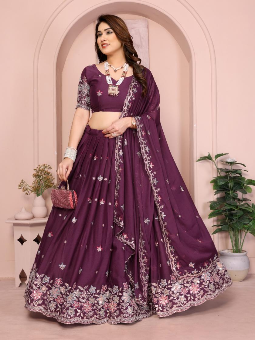 STAR DESIGNER EMBROIDEED STAR GEORGETTE STITCH LEHENGA UNSTITCH CHOLI 