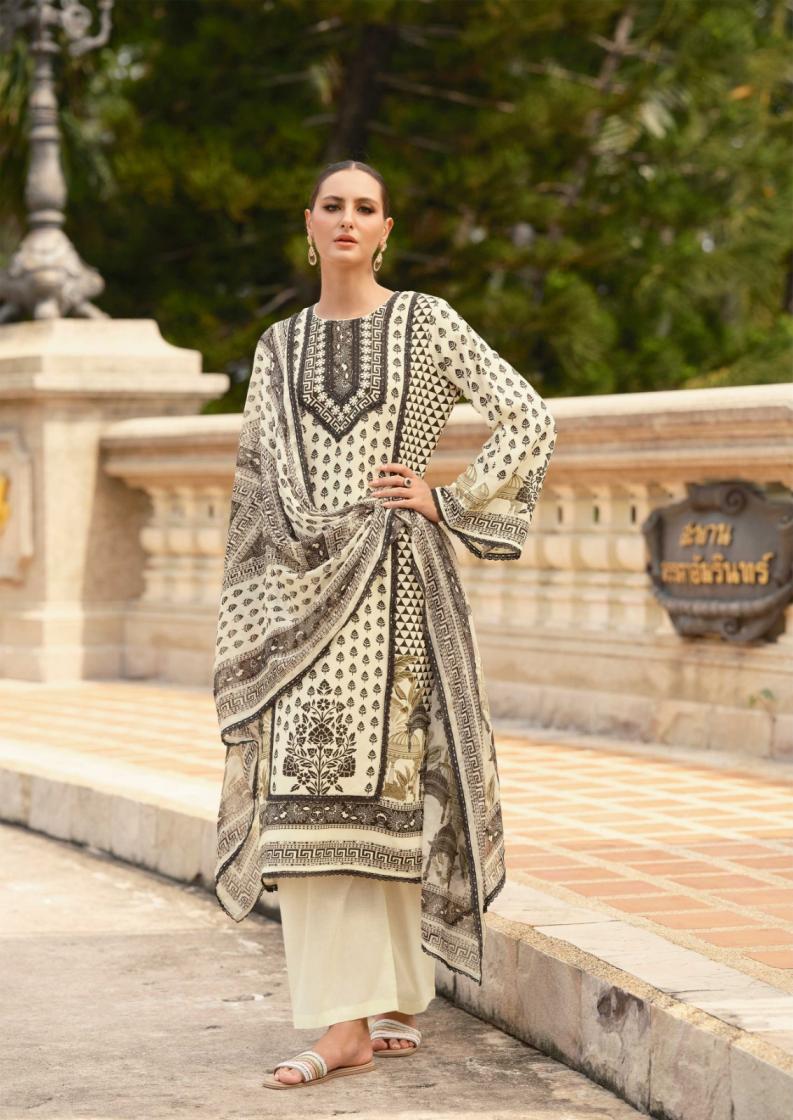 CROSS STITCH VOL 2 BY THE HERMITAGE SHOP VISCOSE LAWN READYMADE BIG SIZE PAKISTANI SUITS 