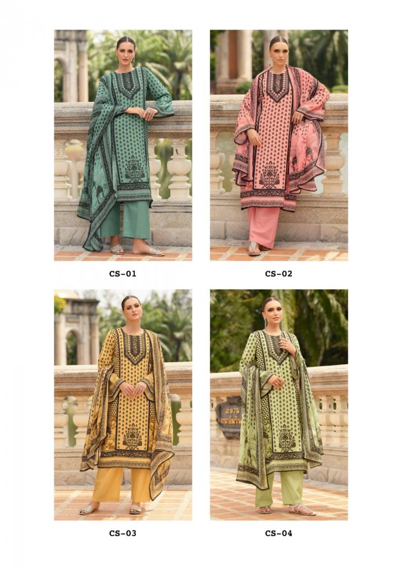 CROSS STITCH VOL 2 BY THE HERMITAGE SHOP VISCOSE LAWN READYMADE BIG SIZE PAKISTANI SUITS 