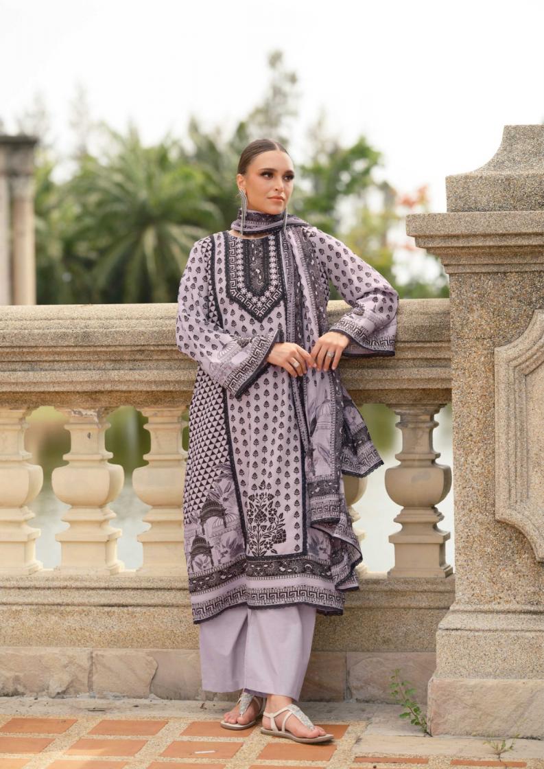 CROSS STITCH VOL 2 BY THE HERMITAGE SHOP VISCOSE LAWN READYMADE BIG SIZE PAKISTANI SUITS 