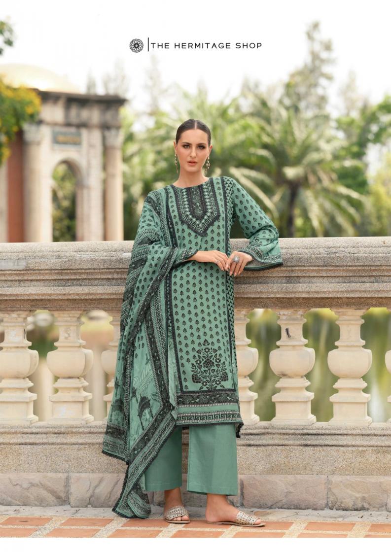 CROSS STITCH VOL 2 BY THE HERMITAGE SHOP VISCOSE LAWN READYMADE BIG SIZE PAKISTANI SUITS 