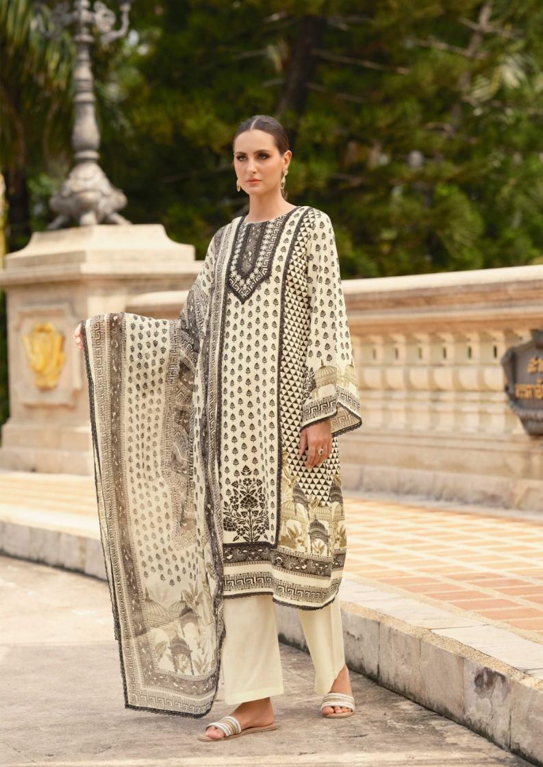 CROSS STITCH VOL 2 BY THE HERMITAGE SHOP VISCOSE LAWN READYMADE BIG SIZE PAKISTANI SUITS 