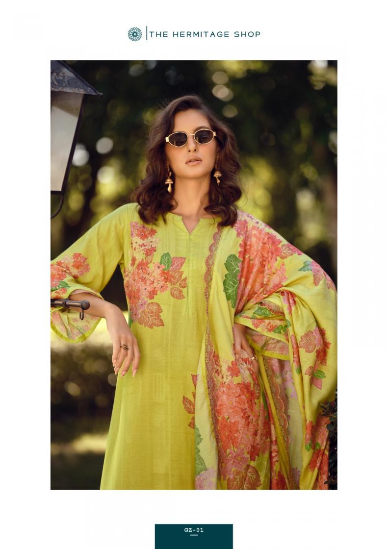 GAZAB BY THE HERMITAGE SHOP VISCOSE COTTON SILK  READYMADE PLUS SIZE PAKISTANI SUITS 