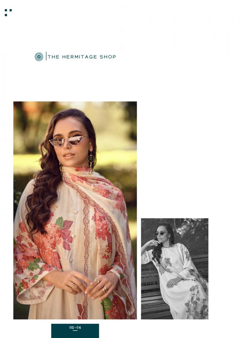 GAZAB BY THE HERMITAGE SHOP VISCOSE COTTON SILK  READYMADE PLUS SIZE PAKISTANI SUITS 