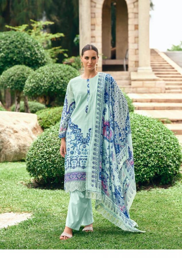 THE ORIGINAL LAWN VOL 2 BY THE HERMITAGE SHOP VISCOSE COTTON PAKISTANI PLUS SIZE 3PCS DRESS