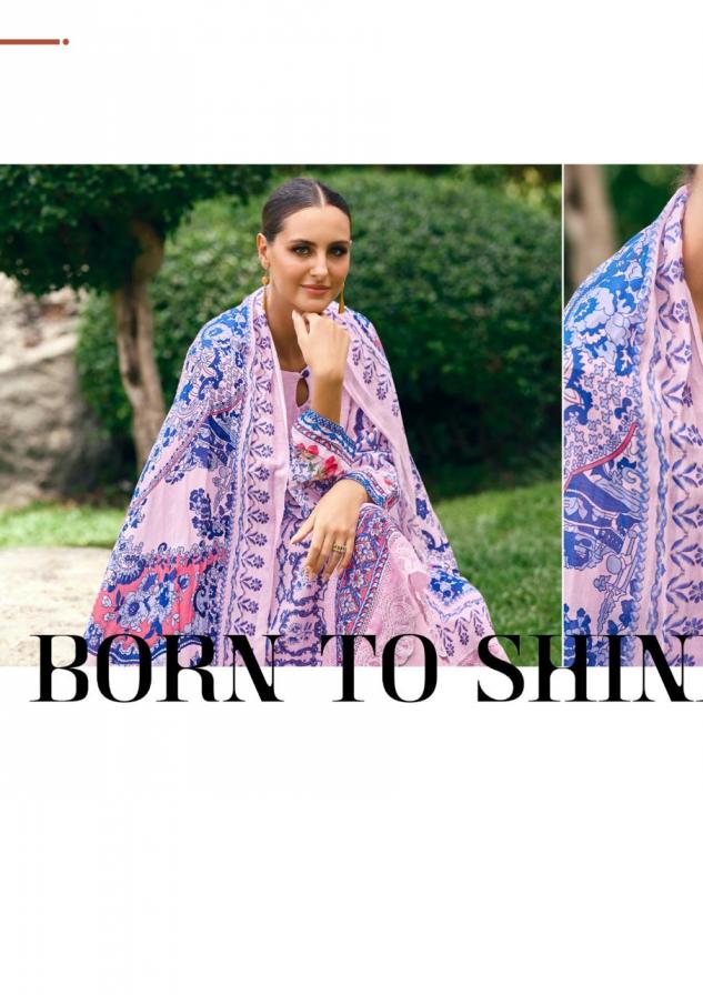 THE ORIGINAL LAWN VOL 2 BY THE HERMITAGE SHOP VISCOSE COTTON PAKISTANI PLUS SIZE 3PCS DRESS