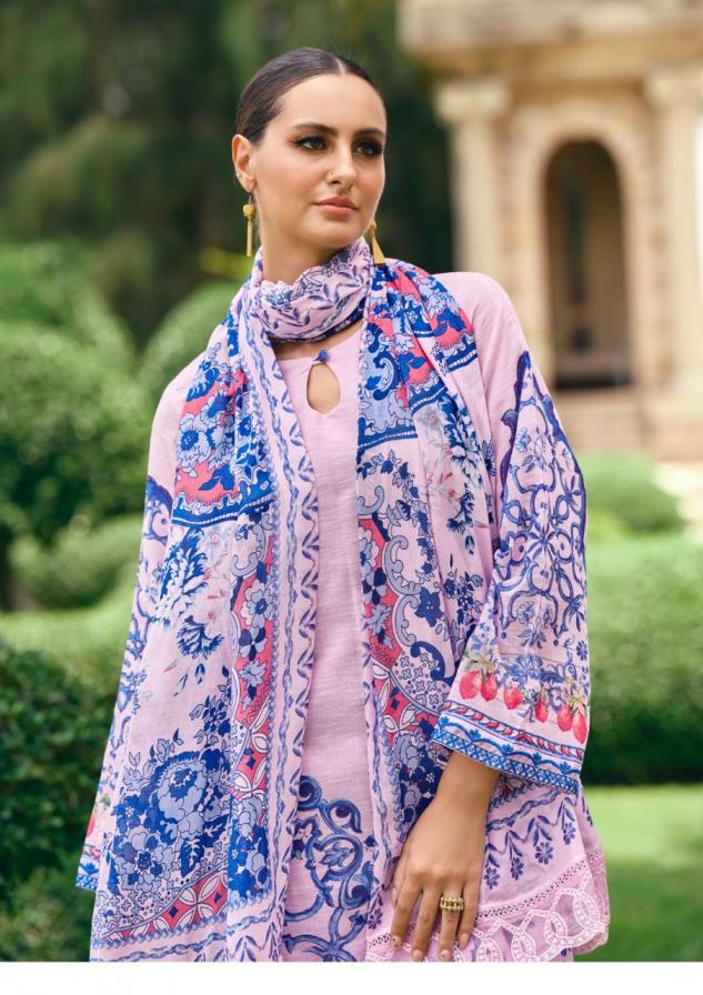 THE ORIGINAL LAWN VOL 2 BY THE HERMITAGE SHOP VISCOSE COTTON PAKISTANI PLUS SIZE 3PCS DRESS