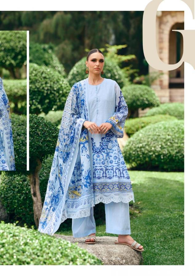 THE ORIGINAL LAWN VOL 2 BY THE HERMITAGE SHOP VISCOSE COTTON PAKISTANI PLUS SIZE 3PCS DRESS