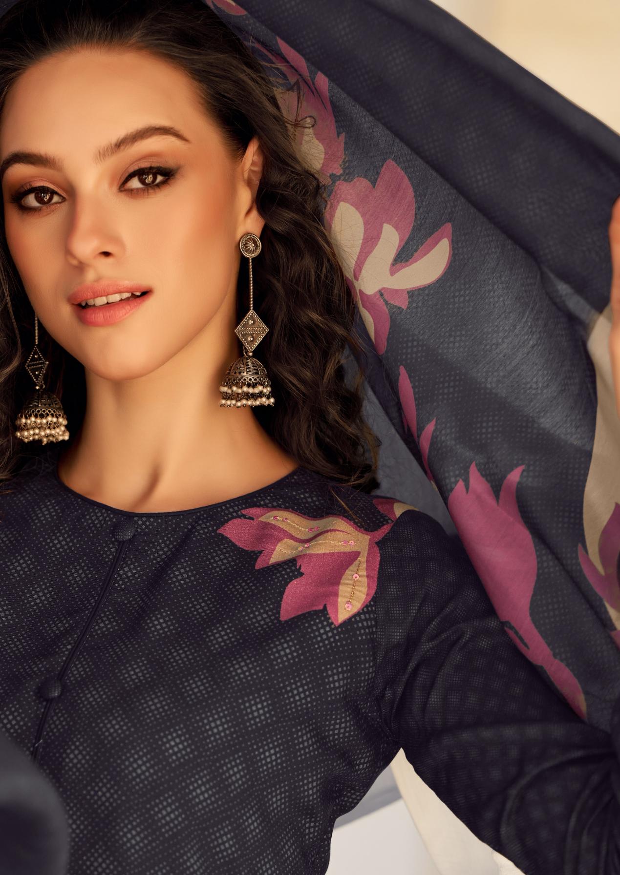 ZARA BY THE HERMITAGE SHOP JAM SATIN PRETTY DRESS FOR WOMENS 