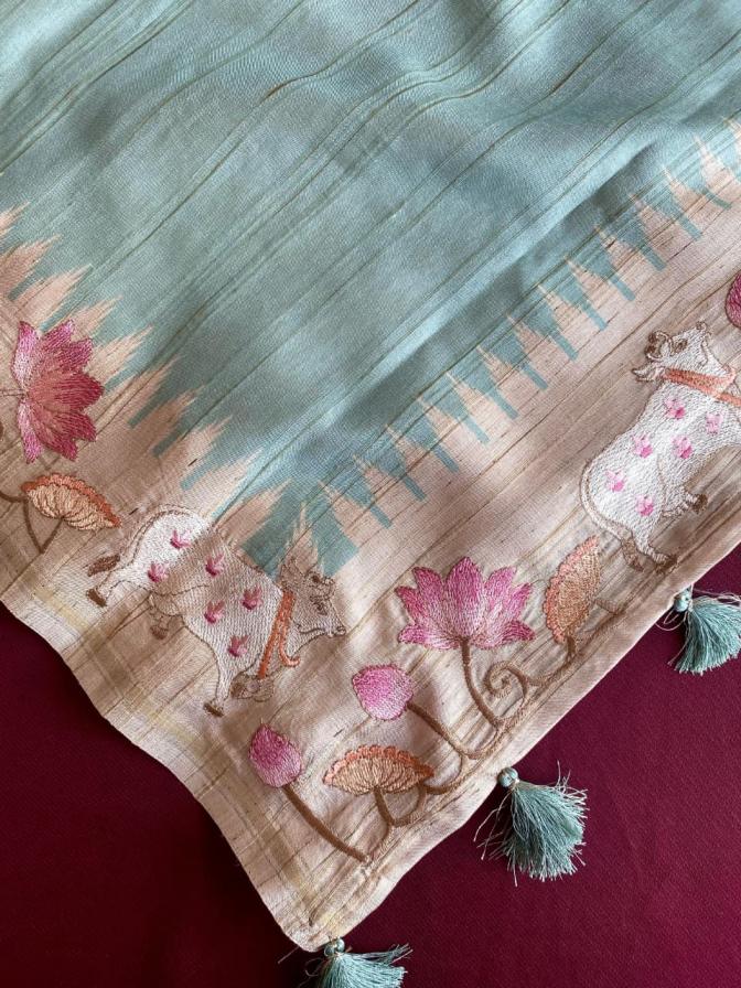 KALYANI ELEGANT STYLE LOOM TUSSAR SAREE ONLINE 