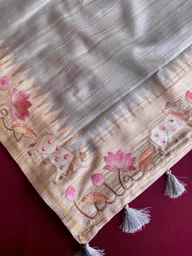 KALYANI ELEGANT STYLE LOOM TUSSAR SAREE ONLINE 
