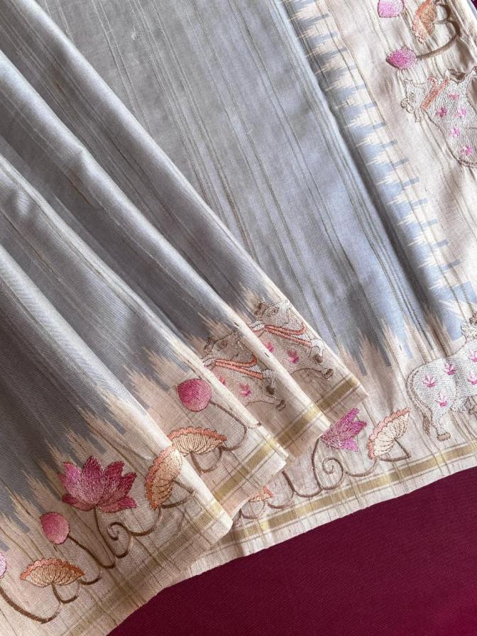 KALYANI ELEGANT STYLE LOOM TUSSAR SAREE ONLINE 