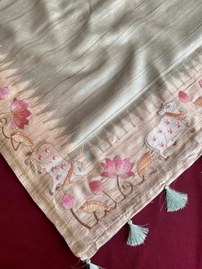 KALYANI ELEGANT STYLE LOOM TUSSAR SAREE ONLINE 