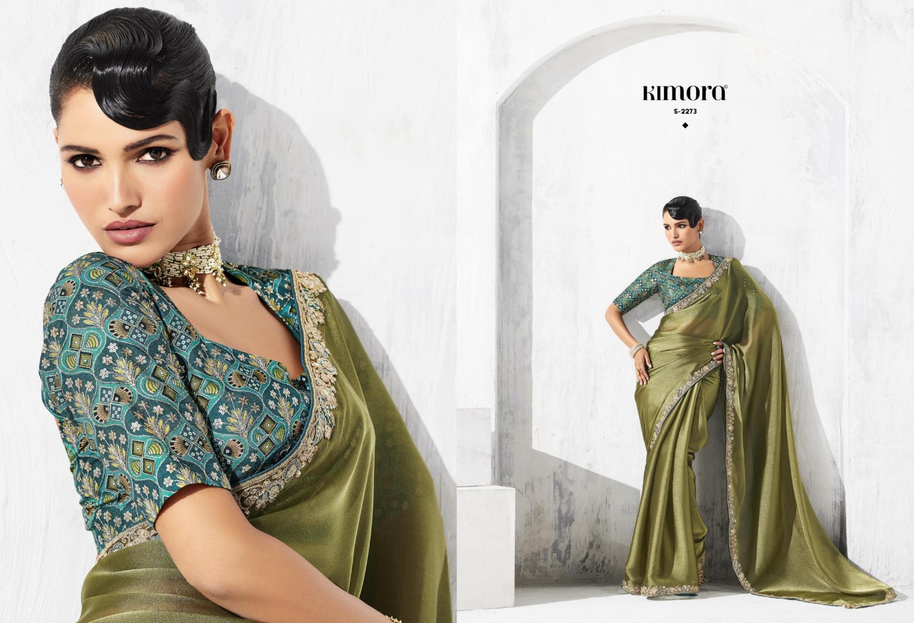 LASHKARA BY KIMORA OCCASION WEAR GLASS TISSUE ORGANZA SAREES 