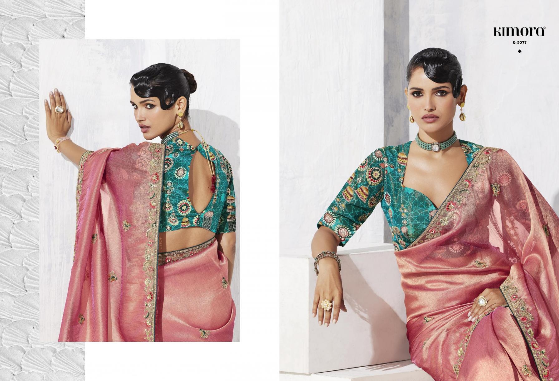 LASHKARA BY KIMORA OCCASION WEAR GLASS TISSUE ORGANZA SAREES 