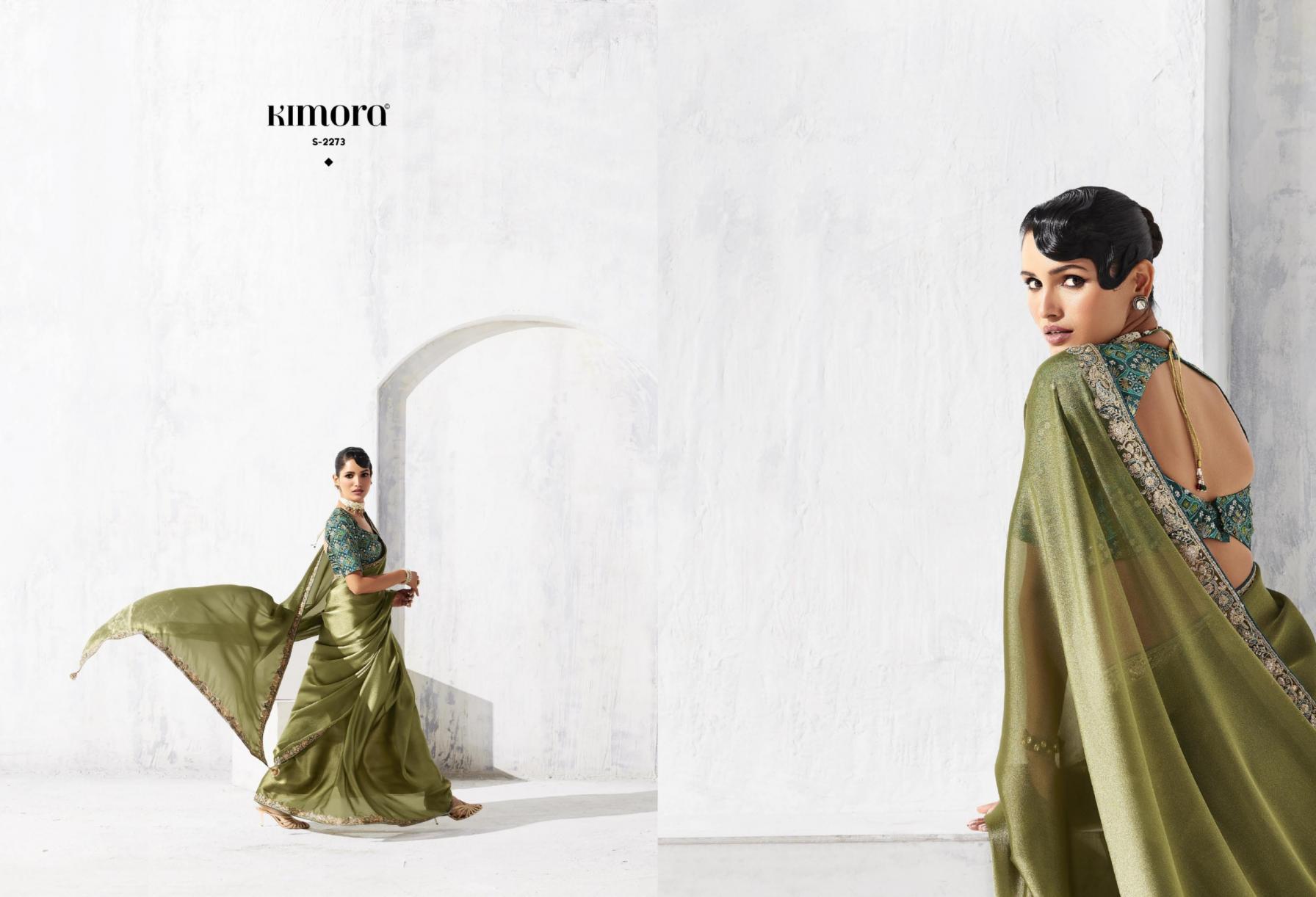 LASHKARA BY KIMORA OCCASION WEAR GLASS TISSUE ORGANZA SAREES 
