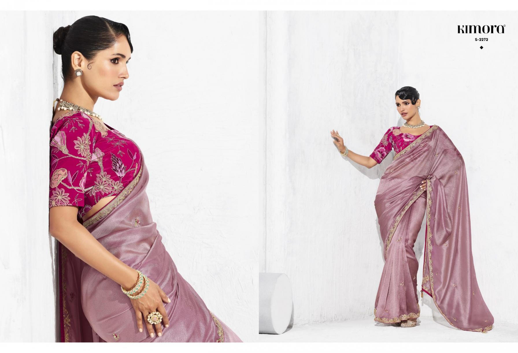 LASHKARA BY KIMORA OCCASION WEAR GLASS TISSUE ORGANZA SAREES 