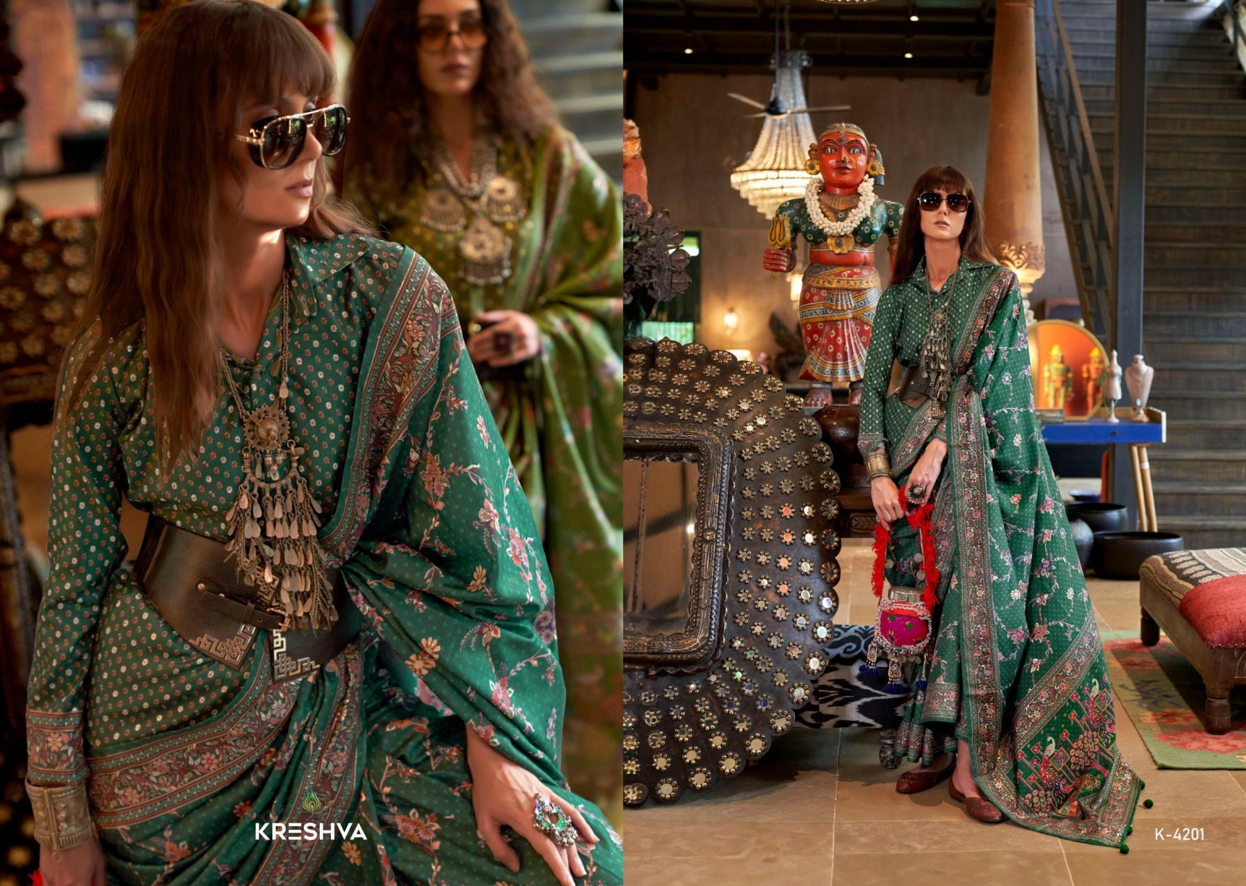 SENSATION BY KRESHVA SILK 4197-4202 STYLISH SAREES 