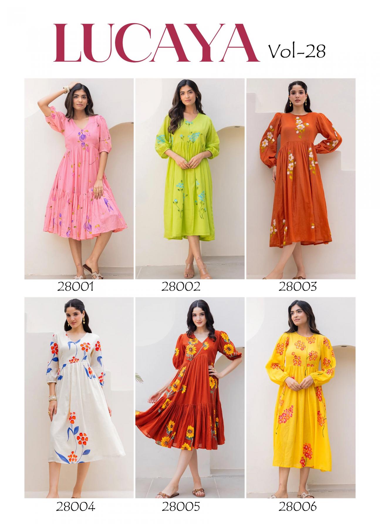 LUCAYA VOL 28 KOTA CHECKS FULLY STITCH SHOP TRENDY PLUS SIZE SHORT KURTI 