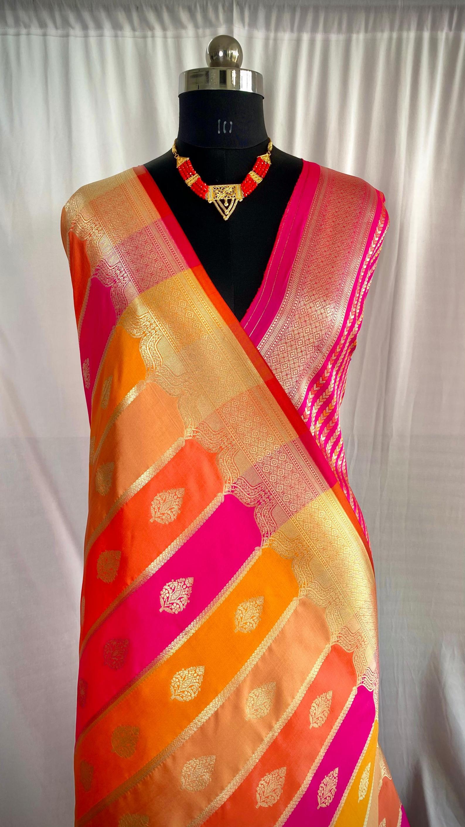 MEENAKSHI UNIQUE COLOURS BANARASI SATIN SILK SAREES