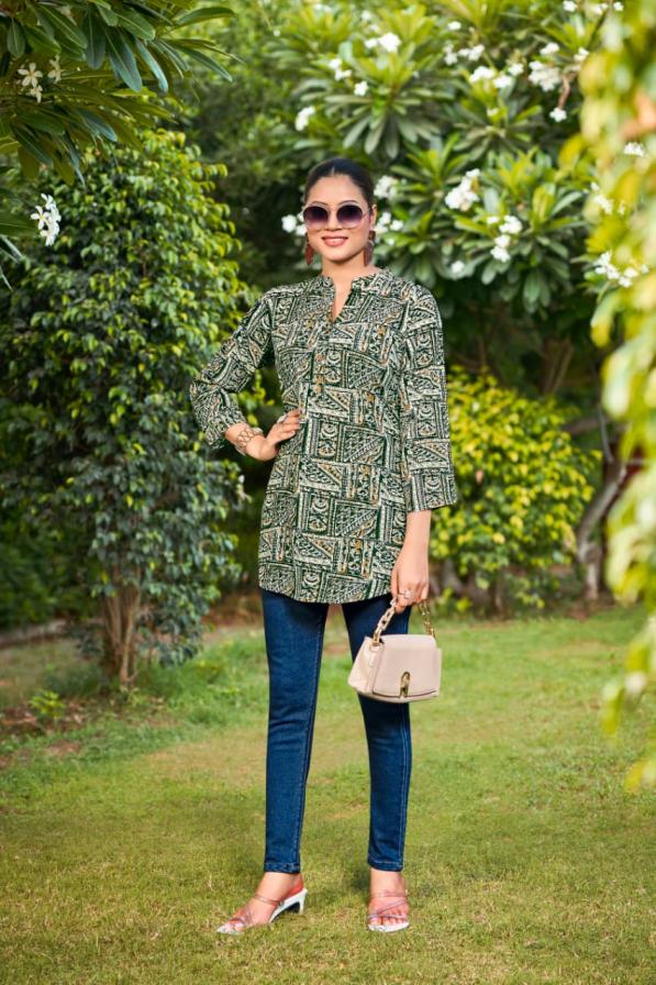 TIPS & TOPS ORIO RAYON STYLISH FULL STITCH SHORT KURTIS 