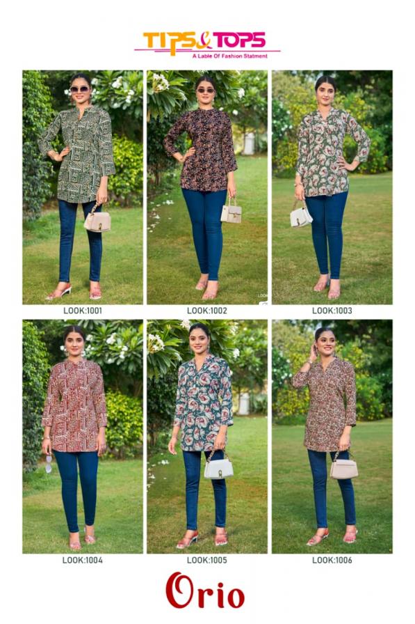 TIPS & TOPS ORIO RAYON STYLISH FULL STITCH SHORT KURTIS 