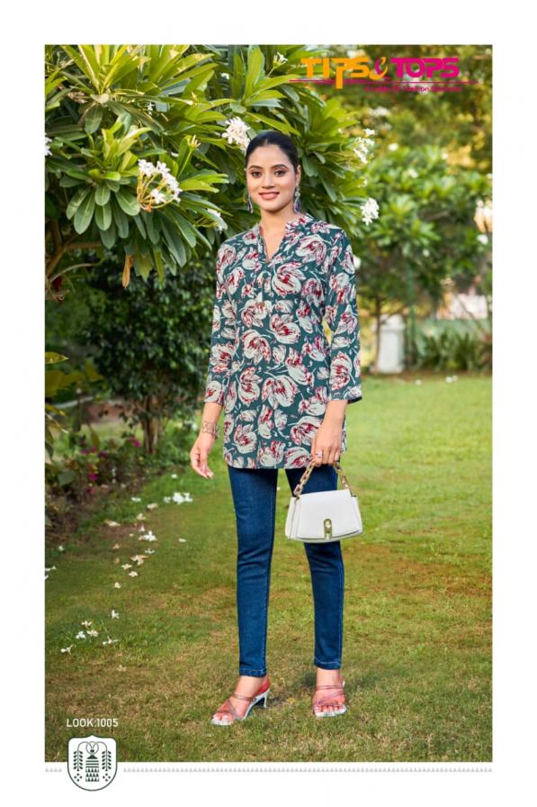 TIPS & TOPS ORIO RAYON STYLISH FULL STITCH SHORT KURTIS 