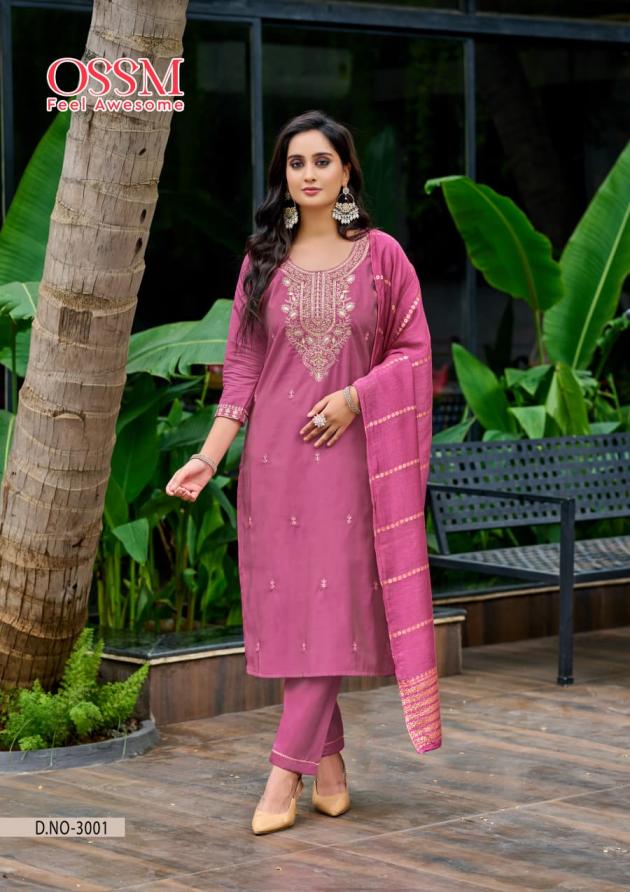 MISHU VOL 3 BY OSSM ROMAN SIMMER FULL STITCH PLUS SIZE 3PCS DRESS